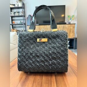 Vintage Neusteters Woven Patent Basket Bag
